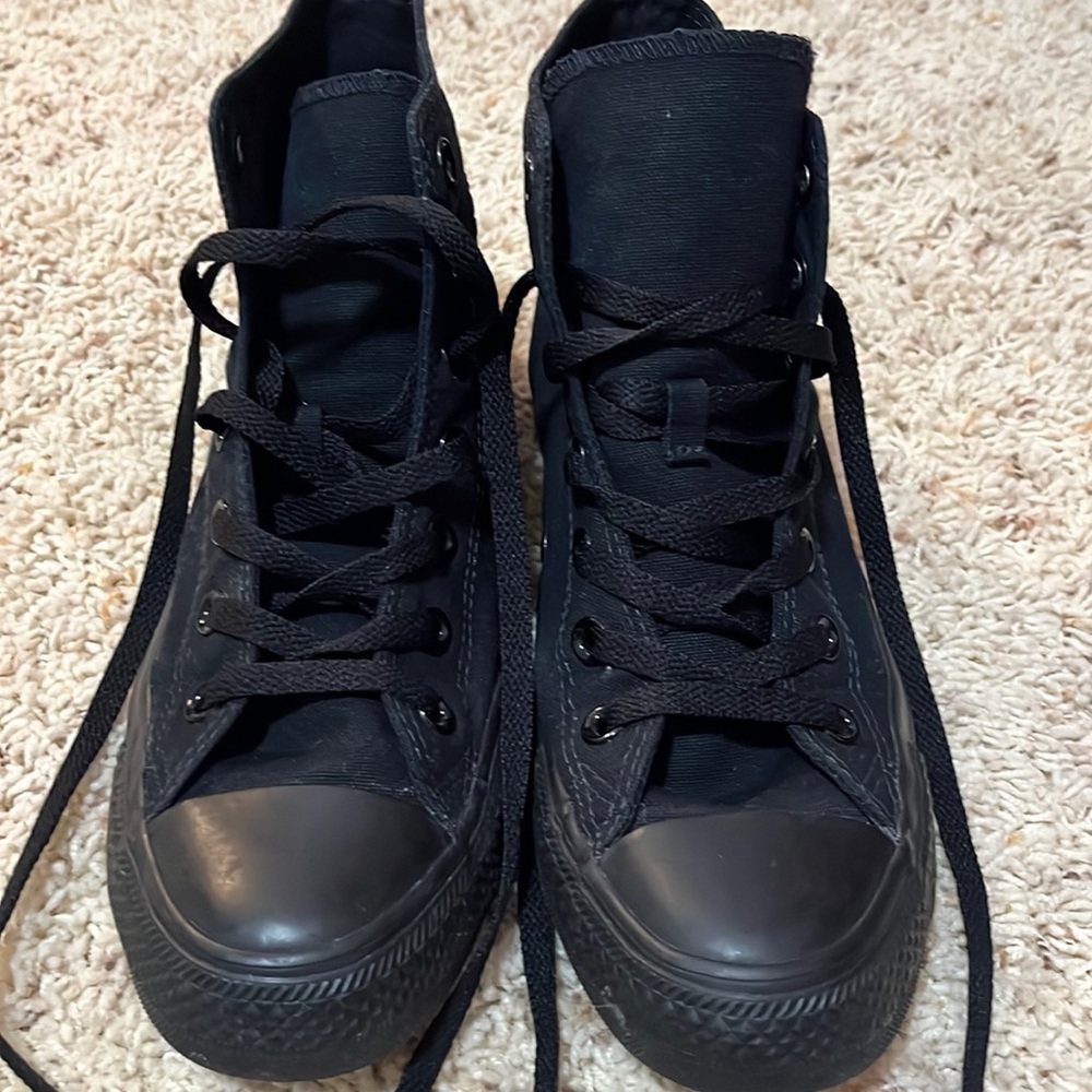 Converse High-Top All Black Womens Size 8
